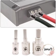 JONY Car Audio Connector, Gold Silver Pure Copper Car Speaker Wire Terminal,  0GA 4GA 8GA Power Grou