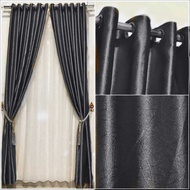 ORIGINAL GLOSSY BLACKOUT CURTAINS, 6 WAVES, STEAM PROCESS