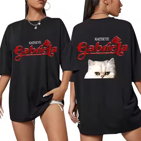 KATSEYE Gabriela Tour 2025 Graphic T Shirts Fashion Hip Hop Vintage Men Women T Shirt Oversized Cott