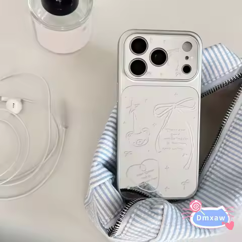 Cute Bear Mirror Phone Case For Huawei Mate 80 70 Air 60 50 40 30 Pro Max Plus Honor 60 Pro Magic 8