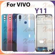 For VIVO Y11 2019 1906 Battery Back cover Housing middle frame + Button +  Lens Frame Camera + LCD F