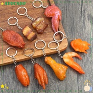 AVOCAYY Roasted Chicken Key Holder, Funny Exquisite Simulation Food Keychain, Jewelry Luxury Fake Braised Pork Fashion Bag Hanging Pendant