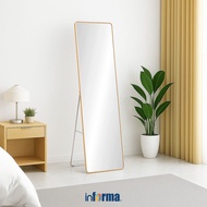 Informa Pro Aluminum FloorCermin 40x1.2x150 cm - Gold Standing Mirror LongCermin Standing Floor Mirr