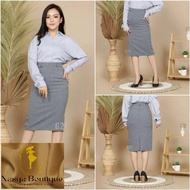 Setelan Kemeja Dan Rok Span 3/4 wanita PREMIUM/Satu Set Kemeja Dan Rok Span Pendek PREMIUM Wani