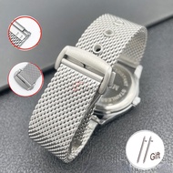 20mm 22mm Stainless Steel Watchband for Omega 007 James Bond Seamaster 300 Watch Strap Woven Milan F