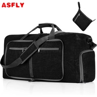 Travel Duffle Bag for Men 65L Foldable Outdoor Travel Duffel Bag with Shoes Compartment Overnight Ba