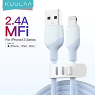 KUULAA MFi Certified Fast Charging Cord for iPhone 13 pro max Lightning Cable for iPhone 12 pro max / 11 Pro max / X / Xr / Xs Max / 8 / 8 Plus / 7 / 7 Plus / 6 / 6s / 6 Plus Ultra Durable and Waterproof iPhone Cable Cord