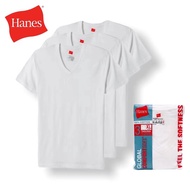 3pcs in 1 pack HANES V/NECK TSHIRT PREMIUM 100%COTTON