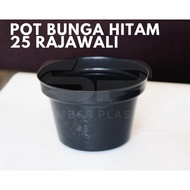 Black plastic flower Pot size 15cm 20cm 25cm