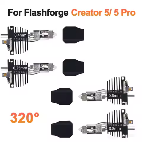 Hotend Kit For Flashforge Creator 5/Creator 5 Pro Nozzle Assembly C5/C5 Pro Extruder Hotend 3D Print