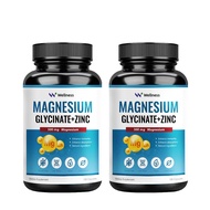 Wellness Magnesium Glycinate 500mg Capsules With(Vitamin B6, Vitamin D3, Zinc) Relieve Anxiety and S