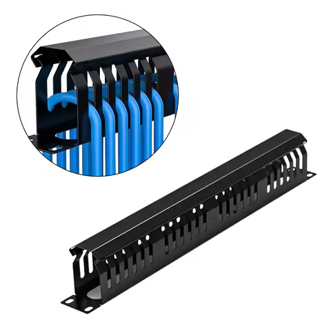 Cable Server Rack Under Desk Tray Support Cord Manager Panel Wire Organizer Offices 24 Slot Wire Org