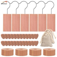 40 Pcs Cedar Disc Natural Cedar Block Freshener for Storage Box Drawer Wardrobe Storage Clothes  SHO