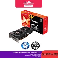SAPPHIRE PULSE AMD RADEON RX9060XT GAMING OC 16GB/8GB 128BIT DDR6 - RDNA 4 ARCHITECTURE GRAPHIC CARD