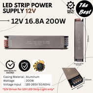 STRIP LIGHT LED POWER SUPPLY 12V 24V 60W / 100W / 200W SLIM DRIVER POWER SUPPLY