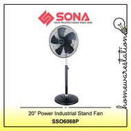 Sona 20 Inch Power Industrial Stand Fan (ABS BLADE) High Power SSO6068P SSO 6068P (5 Years Warranty 