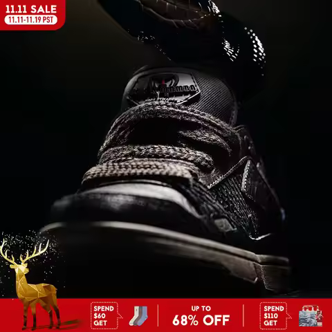 Maden Casual Snake Year Black Mamba Men's Sneakers Low-Top Flat Sole Versatile Black Shoes for Sprin