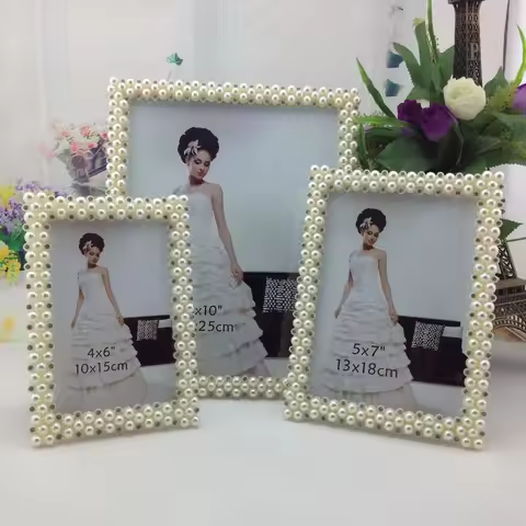 Bohemian imitation pearl photo frame photo frame photo wall wedding wedding birthday photo frame bed