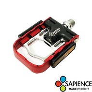 SAPIENCE Foldable Aluminum Alloy Bicycle Pedal YP-126 (Red)