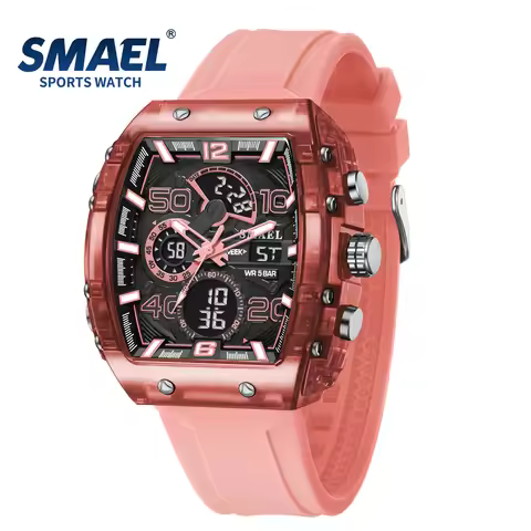 SMAEL 8109 Electronic Watch New Men's Watch Multifunctional Sports 50M Waterproof Dual Display LED N