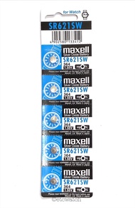 ถ่านกระดุม Maxell SR621SW / 364 1แผง 5 ก้อน