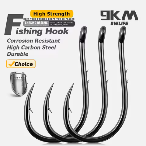 9KM Fishing Hooks Keeper, Baitholder Hook, 50~200Pcs Fishing Circle Hook High Carbon Steel for Fresh