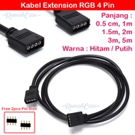RGB LED Strip Extension Cable 4 Pin Cable Extender 5050 Male Female - length 50 cm Extension