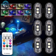 Universal Motorcycle RGB LED Strobe Lights With Controller Signal Light LED Flash Position Wireless 