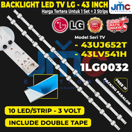 BACKLIGHT TV LED LG 43 INCH 43UJ652T 43UJ652 LAMPU BL 43 INC 10K
