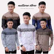 Koko Shirt For Men Long Sleeve With Original Al Tojiro Motif |Koko Shirt With Batik Combination Motif