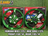 BOM RANGSIT CNC MAGS LUNA 14s 5 SPOKES YAMAHA MIO I 125 / MIO SOUL I 125 (100% THAILAND MADE)