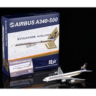 A530103F Alloy Collectible Plane HX Models 1:400 Singapore Airlines Airbus A340-500 Diecast Aircraft