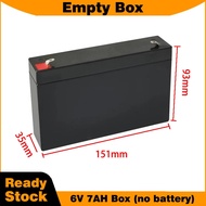 6V 7AH Empty Battery Box with holder for lithium-ion battery pack can hold 6pcs 18650 lithium batter