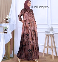 (COD) Gamis Wanda Armani Silk - Baju Muslim Modis - Silk Kekinian - Armani Silk Premium - Muslim Wanita - Busui Frendly - Baju Muslim Wamita - Ready Jumbo - Varian Warna