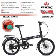 Sepeda Lipat 20 inch Exotic 2026 AT - BLACK MATTE