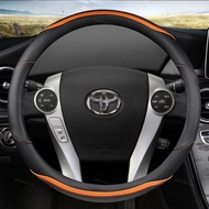 For Toyota Prius 30 20 Prius V Prius C Prius Prime Car Steering Wheel Cover Massage Non-slip Leather Auto Accessories