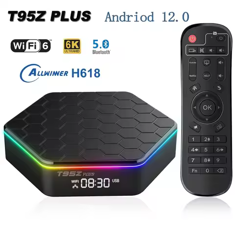 T95Z Plus Smart Tv Box Android 12 6K DECODING 2.4G/5G BT5.0 WIFI6 3D Voice32gb 64gb 128gbHDR 10 4K60