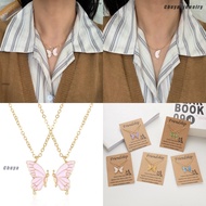 [Clearance Sale] CY Friendship Butterfly 2-Piece Paper Card Necklace BFF Graduation Commemoration Da