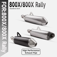 KOVE 800X motorcycle exhaust system modified with stainless steel escape muffler with DB killer for 