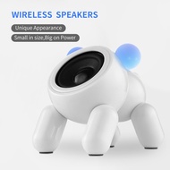ลำโพง bluetooth Mini Portable Outdoor Bluetooth Speaker HIFI Sound quality stereo surround Loudspeaker TWS Subwoofer column creative Speaker AUX White