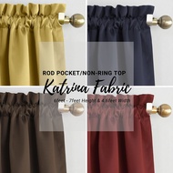 6ft - 7ft Height Katrina Fabric Curtain – Rod Pocket Top, Aesthetic Plain 4.7ft Width (Sold 1pc)