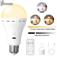 KOPIEWDX78JQ USB Led Bulb, with Timing 3 Color Remote Rechargeable Light Bulb, Cordless Smart Dimmab