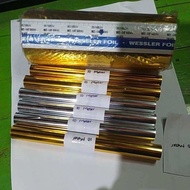 ( ecer 10 meter ) prada foil gold silver emas perak / plastik foil gold silver emas perak / wessler