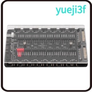 YUEJI ARGB PWM Fan Hub, SATAs Interface 3Pin ARGB 2 in 1 Fan Hub, Portable 4Pin PWM with   Fan Hub P
