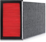 MOTOALL Engine Air Filter & Cabin Air Filter Combo Set Replaces# 16546-V0100 27277-3JC1C Fit for Nis