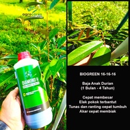 Baja Anak Durian Biogreen 16-16-16 1L Anak Durian Cepat Besar Tumbuh Sihat
