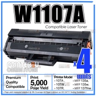 4x W1107A Toner Compatible to H* W1107X H*107A H* Laserjet 107A 107W Laser MFP 135a 135w MFP 137fnw 