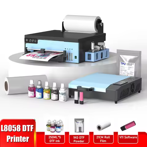 A4 DTF Transfer Printer 21cm 8.2 Inch Roll Feeder with XP600 Printhead Direct to Film Printing Machi