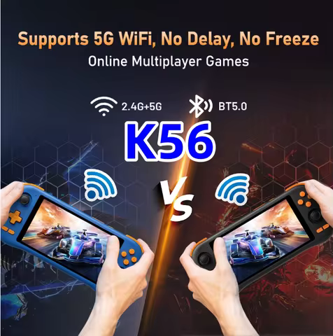 KINHANK K56 Handheld Game Console 5.5'' Touch Screen Android 14 WIFI5 5000mAh Portable game machine 