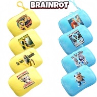 Italian Brainrot Coin Purses Cartoon Tralalero Tralala Tung Tung Tung Sahur Bombardiro Crocodilo Wal